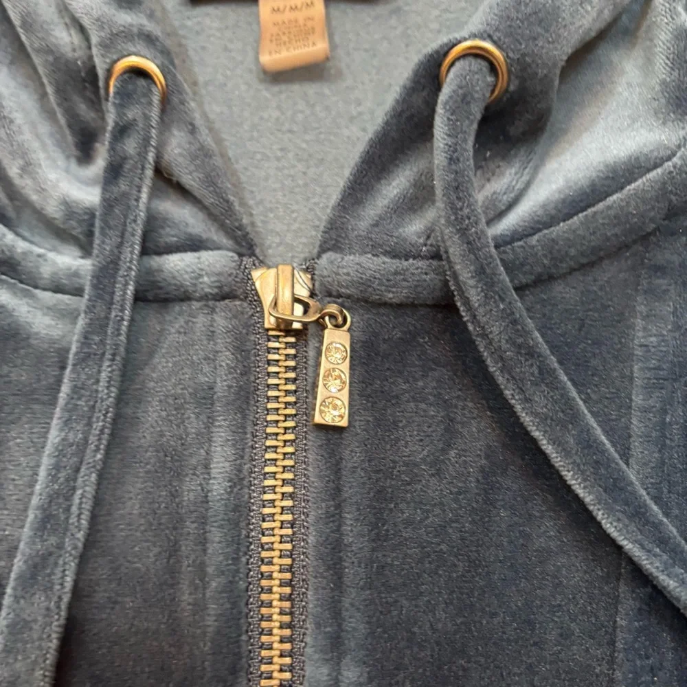 Ladies Cable & Gauge Women's Quarter Zip Hoodie And Pant Velour Matching Set Med